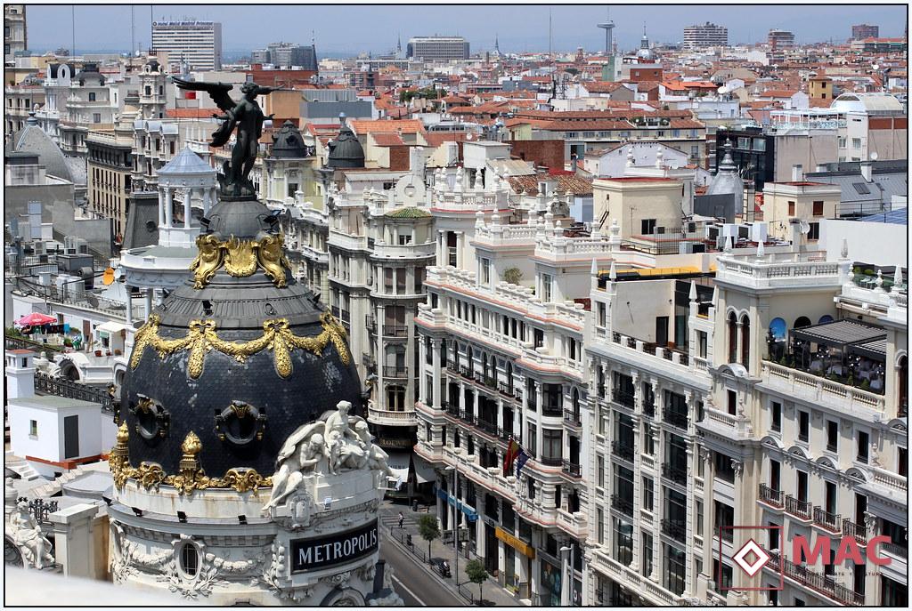 Vista desde La terraza del Círculo de Bellas Artes de Madrid